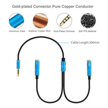 Aux Cable 1 Male 2 Famle Cable Combo Extension Mobile Audio