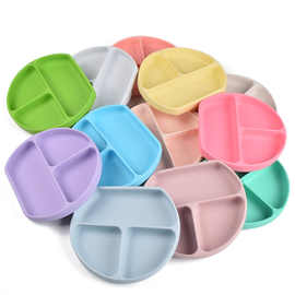 28色幼儿硅胶餐盘防滑不破喂食套装适用于幼儿的硅胶婴儿餐盘