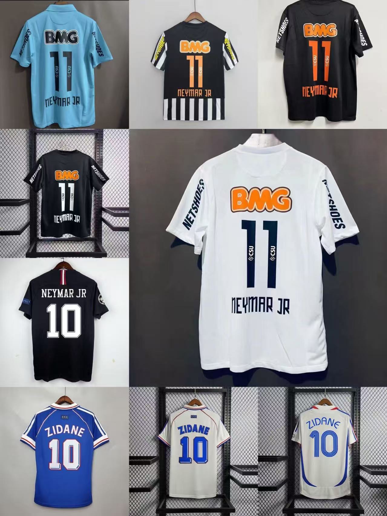 Neymar 11 nömrəli futbol forması, qısaqol, retrospektiv üslub