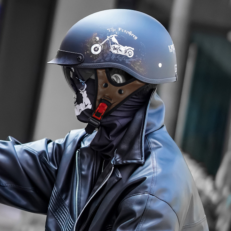 Casco retro de media cara con certificación 3C, casco de motocicleta con visera, casco de seguridad para vehículos eléctricos, casco de motocicleta, exportación de fábrica, DOT