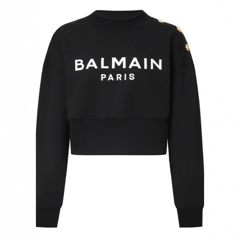 Balmain/Balmain 25Th Autumn/Winter New Women's Round Neck Sports Sweatshirt Fashionable Loose Comfortable Top