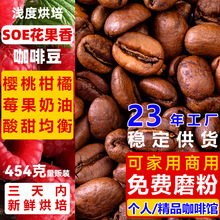 SOE花果香單品咖啡豆新鮮烘焙可磨粉454克精品咖啡館商用咖啡豆