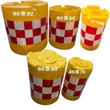 现货吹塑注水注沙防撞护栏水马双孔防撞墩施工水马围挡工厂防撞桶