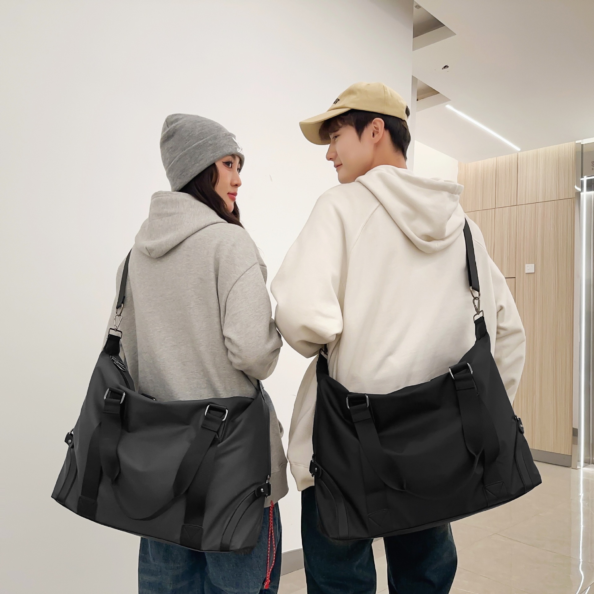 새로운 휴대용 여행 가방, 대용량 스포츠 피트니스 가방, 경량 단거리 수하물 가방, 출장 가방, 탑승 가방 도매