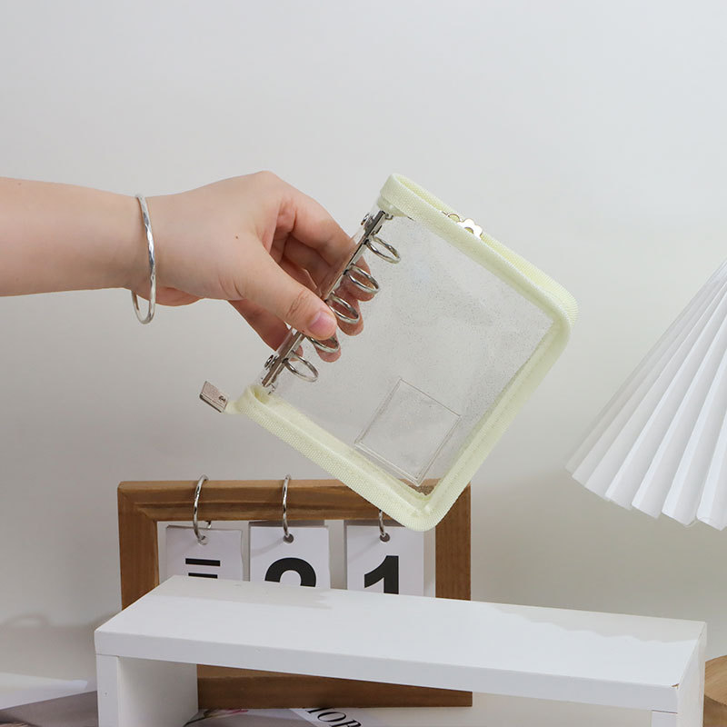 내부 페이지가 없는 M5 지퍼 5홀 진주 노란색 쉘