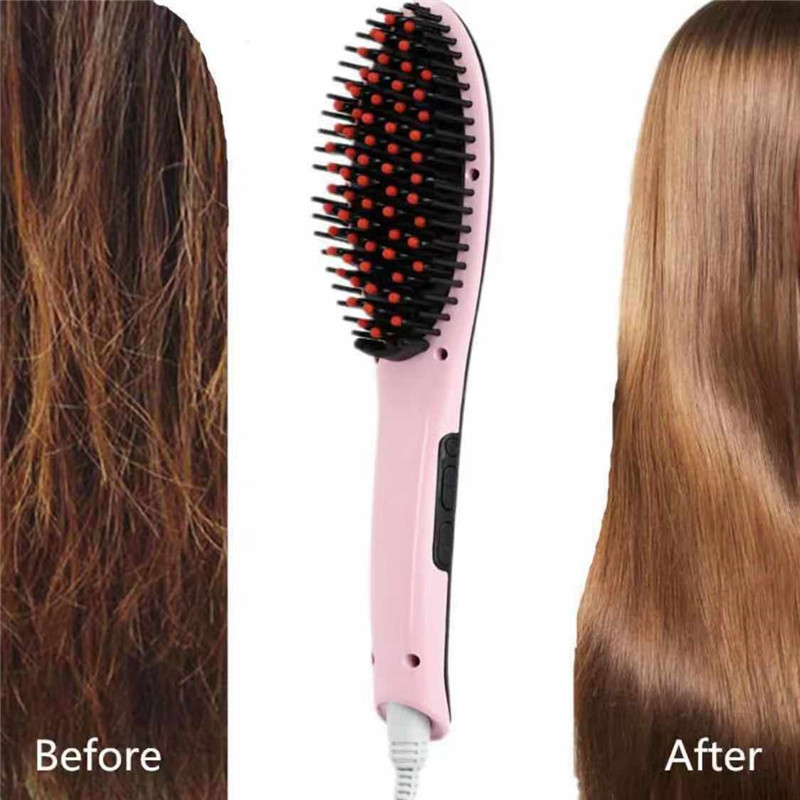 στυλ κάνει LCD δεν βλάπτει τα μαλλιά, κεραμικός ηλεκτρικός νάρθηκας ίσια μαλλιά ομορφιά αρνητικό ιόν lazy χτένα μασάζ_voghion.com