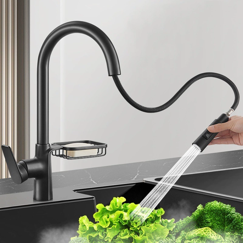 Производитель кухонных смесителей оптом: полностью медные, с подставкой для хранения, раковина с поворотной корзиной, выдвижной смеситель для горячей и холодной воды