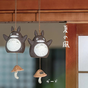 Creative Totoro ceramic wind chimes Japanese style ornaments home outdoor courtyard room Bell scenic spot B & B pendant gift