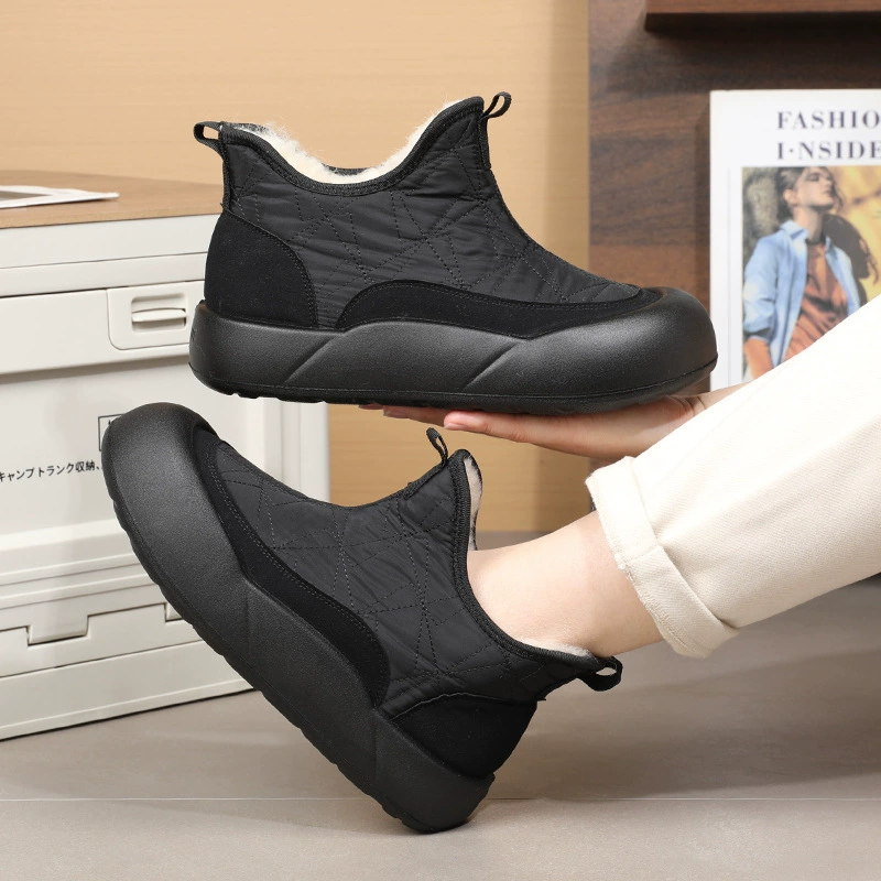 Winter comfortable non-slip fleece boots, soft sole