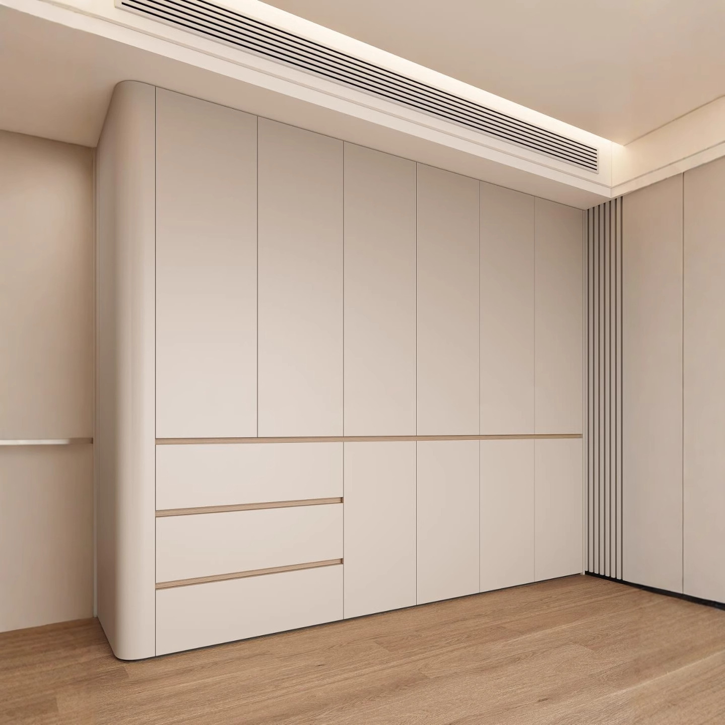 Whole House Custom Wardrobe Factory Solid Wood Integrated Cabinet Cloakroom Bedroom Furniture Storage Cabinet Modern Simple Style