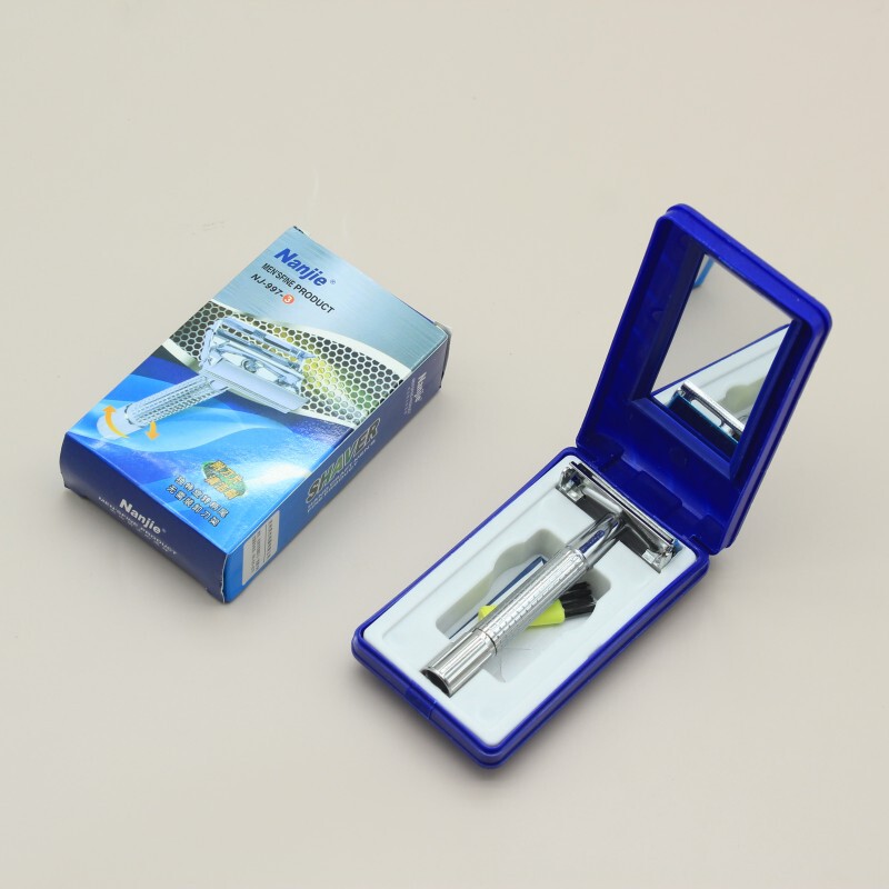 997-3 Manual Razor Old-Fashioned Razor Holder Stainless Steel Double-Sided Blade Razor Box 997-3 Manual Razor Old-Fashioned Razor Holder Stainless Steel Double-Sided Blade Razor Box