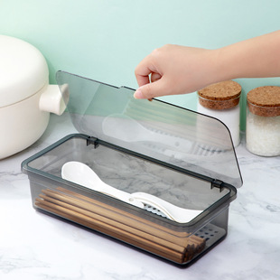 Chopsticks box with lid household chopsticks storage box chopsticks basket Kitchen restaurant dust-proof draining chopsticks holder