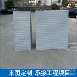 户外长方形玻璃钢花盆组合露台庭院阳台花池花槽市政园林条纹花箱