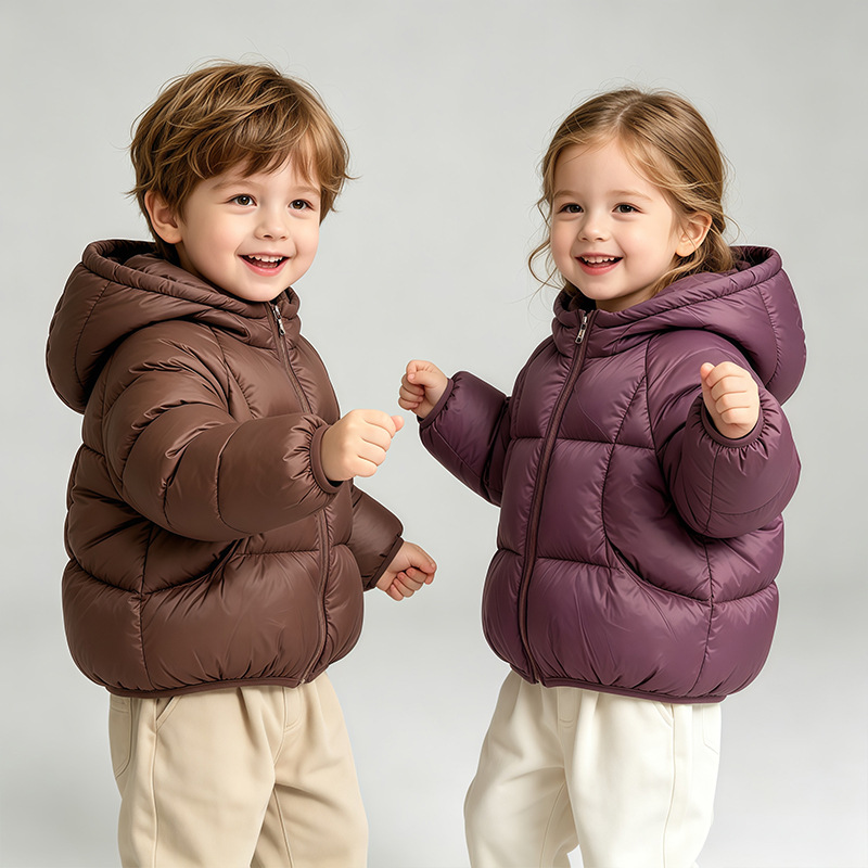 2026 nuevo abrigo de invierno para niños ropa de algodón de invierno ligera y delgada ropa de algodón de invierno gruesa ropa de algodón corta