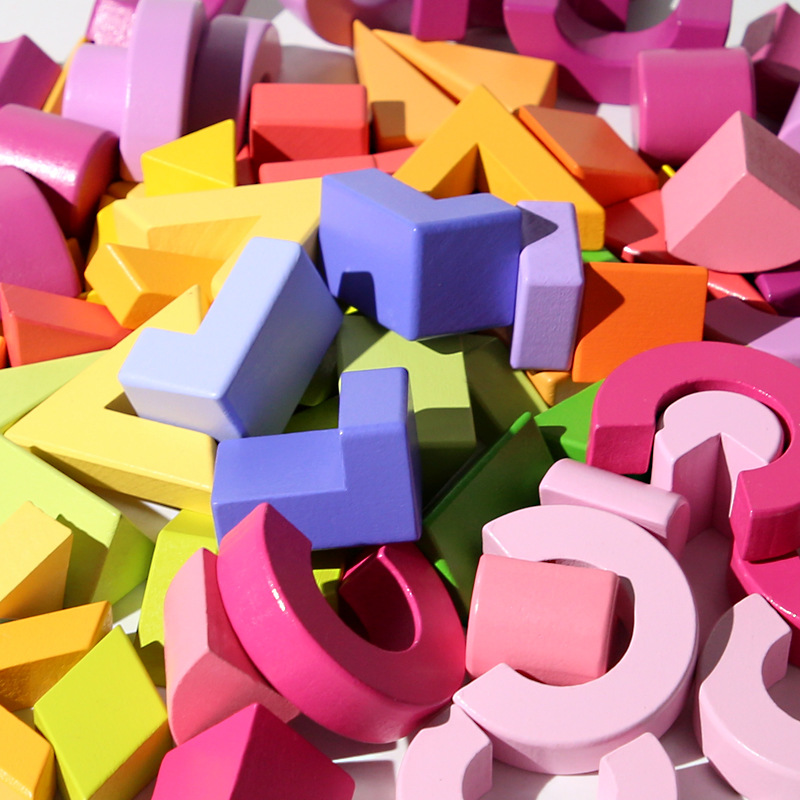 12 bloques de construcción creativos de color para niños para mejorar la coordinación mano-ojo y el pensamiento activo