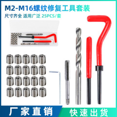 クロスボーダーebay人気自動車修理ツール卸売りM2-M16ねじ修理セット25セットねじ自動車修理ツール