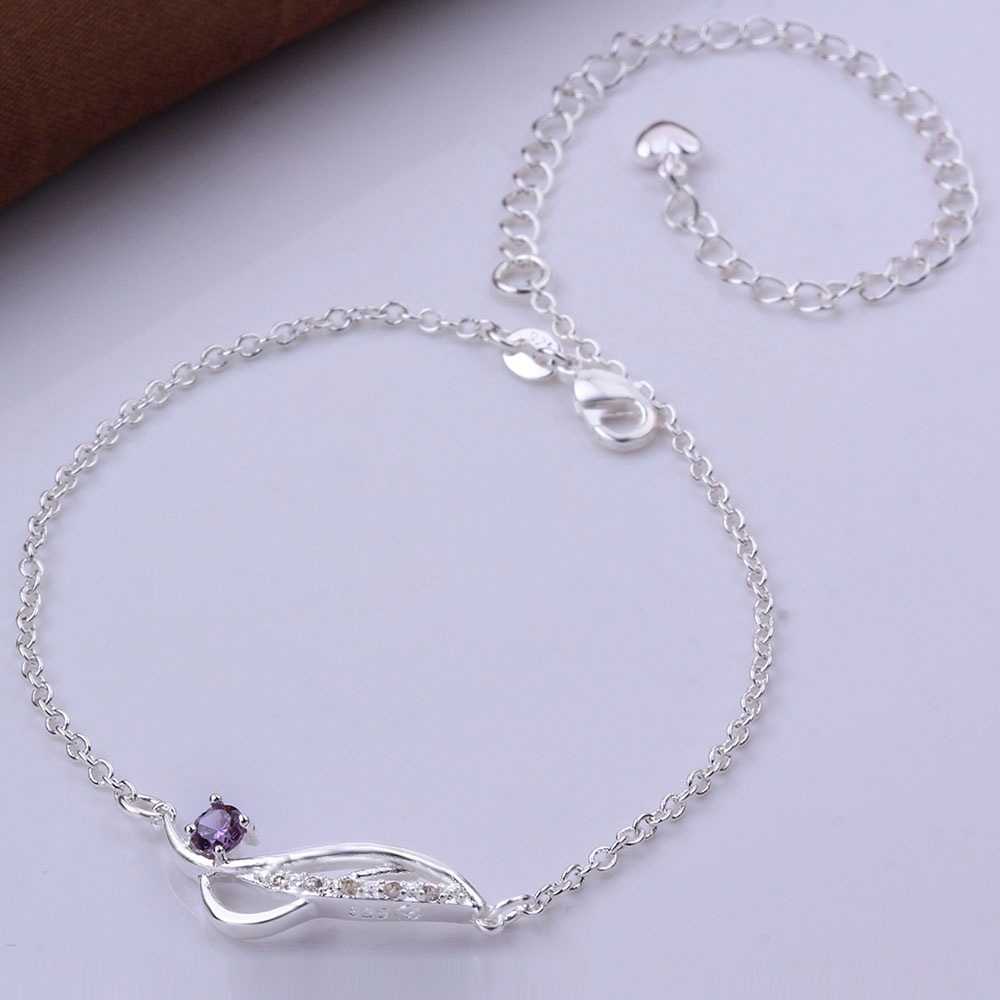 Simple Style Geometric Copper Plating Zircon Womenu0027S Anklet 1 Piece
