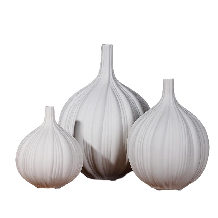 Jarrón de ajo de cerámica Home Hotel decoración suave decoración del hogar muebles creativos decoración moderna de estilo europeo