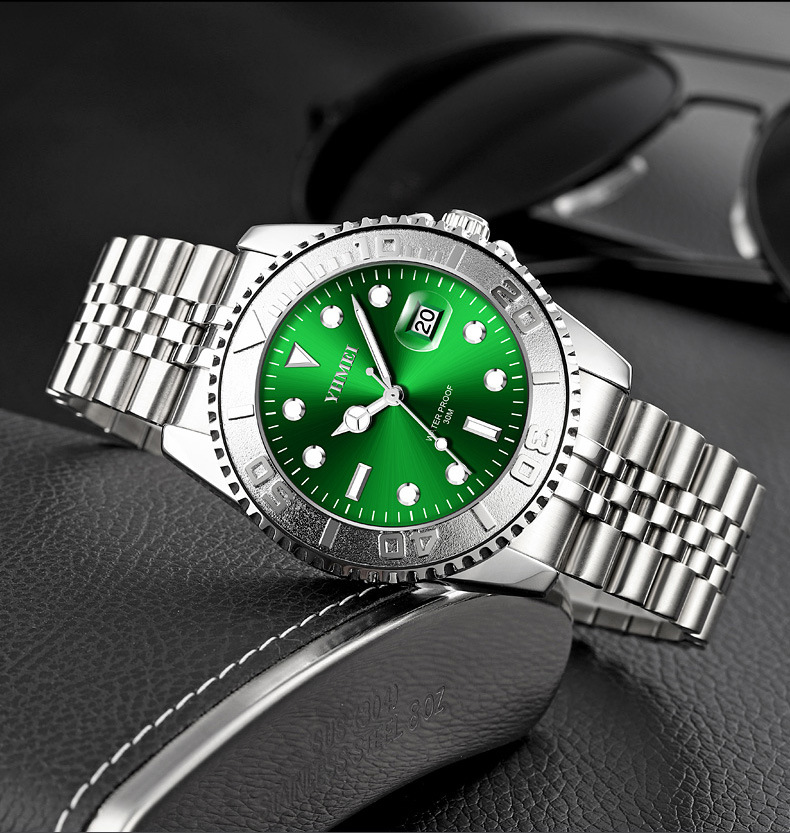 2023 Nuovo orologio di vendita caldo Orologio da uomo con cinturino in acciaio massiccio di lusso Orologio da uomo con cassa girevole Anello esterno Orologio al quarzo_voghion.com