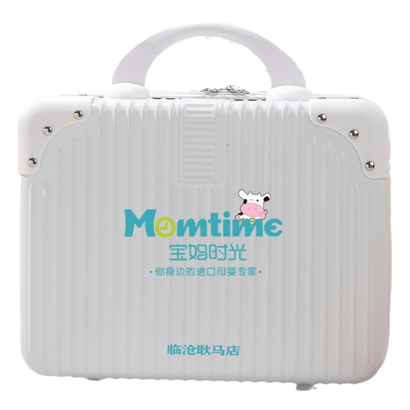 14 pulgadas estuche cosmético portátil Mini pequeño equipaje mano caja de regalo nuevo viaje bolsa de almacenamiento patrón de impresión