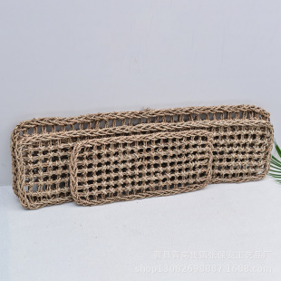 海草編織墊蜥蜴草墊寵物草墊吊床墊草編餐墊工藝品手工編織餐墊