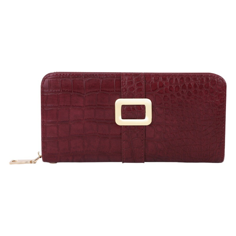 Telian cocodrilo patrón de cremallera embrague transfronterizo al por mayor ciudad de la moda de las mujeres billetera larga