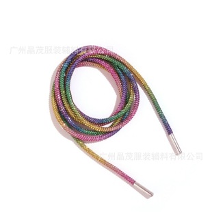 Factory direct 6mm color rhinestone full drill round tube adhesive tube DIY jewelry accessories clothing shoes accessories