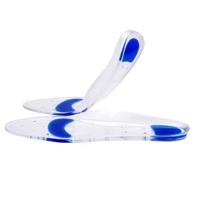 Pie plano plantilla absorbente de choque Plantilla de silicona transpirable suave hombres y mujeres arco de corrección plantilla cómoda de larga duración no cansado