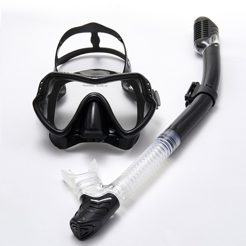 Dry snorkel diving mask for men and women, silicone swimming mask, full dry snorkeling set