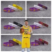 Lakers 77 Dongchic Регулируемый подписанный спортивный браслет из трех частей силиконовый браслет для фанатов ювелирные изделия Кобе Жан