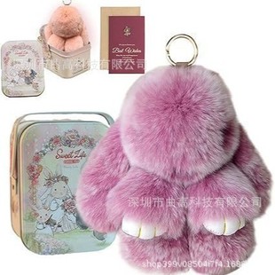 Cross Border New Bunny Lulu Keychain with Tin Easter LULU Bunny Keychain