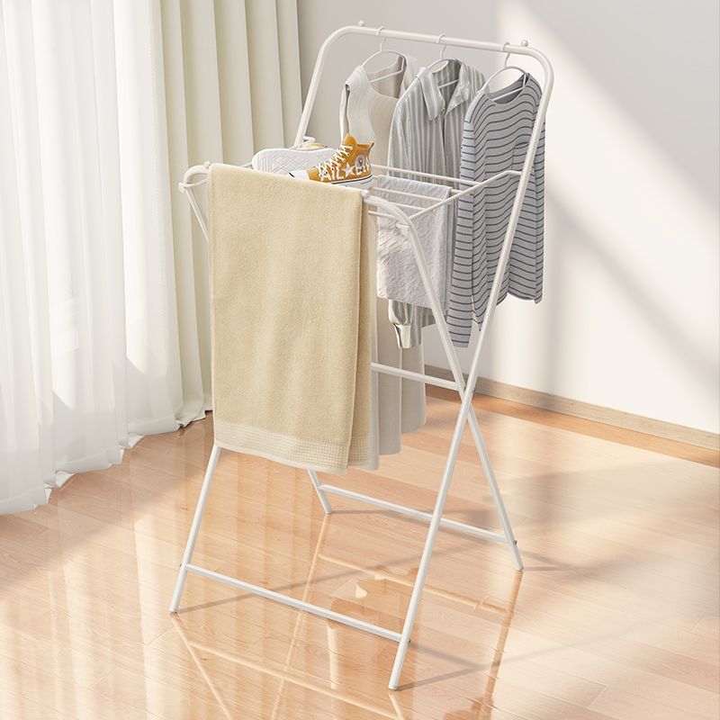 Foldable clothes hanger balcony clothes hanger household clothes hanger floor heater small drying clothes hanger