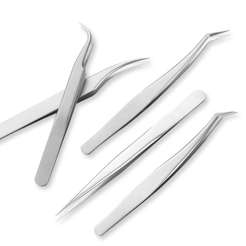 [Precision] Eyelash grafting tweezers, eyelash assistants, beautiful eyelash tweezers, long gold feather clips for easy blooming