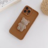 Three dimensional acrylic coffee white accessory, tubing, phone case, with little bears