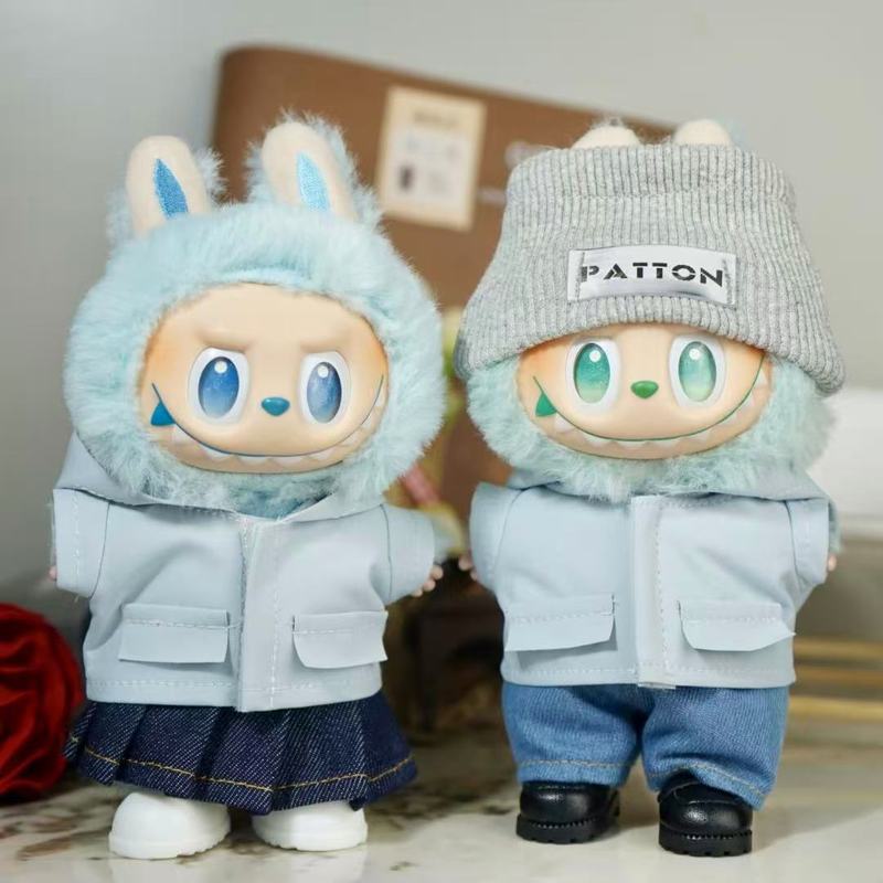 labubu娃衣17cm拉布布衣服【七夕限定】情侣款冲锋衣cp套装着替|undefined