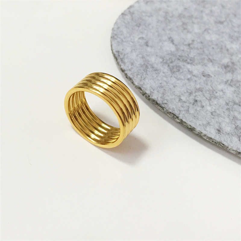 8g Weight Rings Classification Titanium Steel Simple Style Geometric Rings