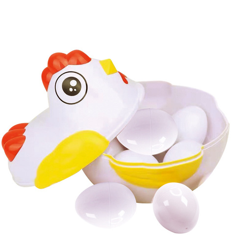Amazon Newborn Mother Hen Matching Eggs Children's Twister Egg Early Education Cognitive Colors Shapes Smart Toy Eggshell
