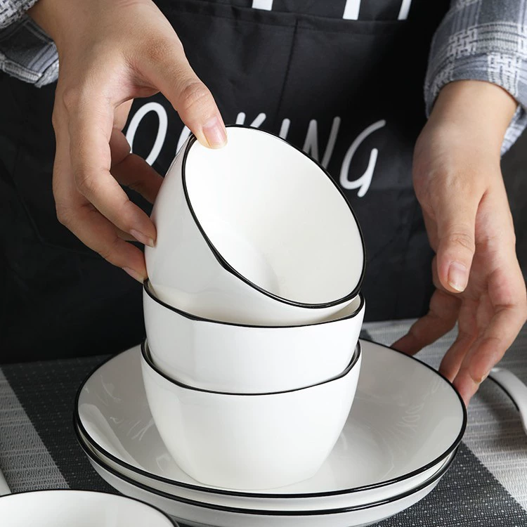 Набор Nordic ceramic bowl Feize - 2024 новая посуда для сервировки, миски для супа и лапши с тарелками и столовыми приборами