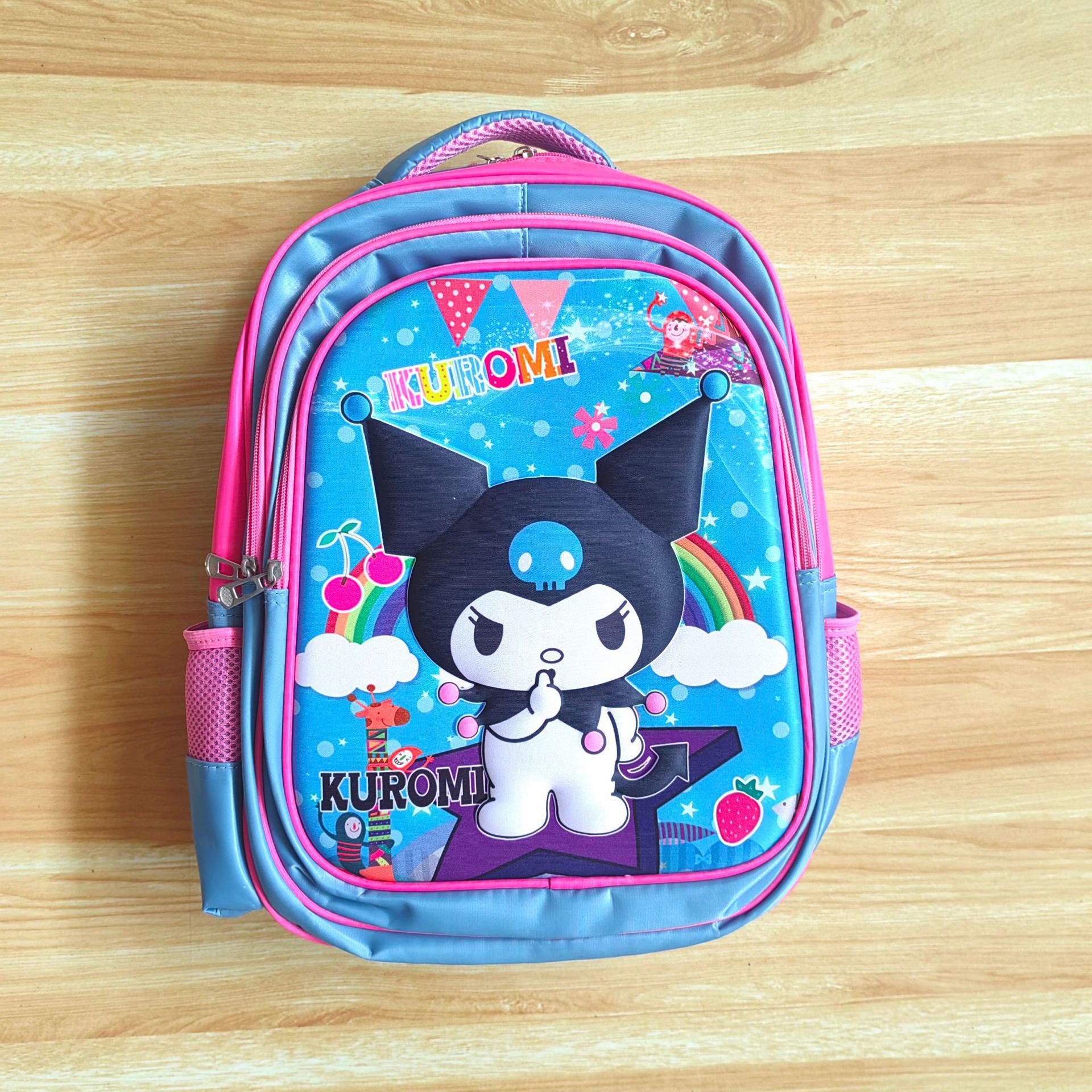 Nueva mochila escolar 3D de 16 pulgadas de gran capacidad, material de nailon, para niños y niñas de 1.º a 6.º grado.