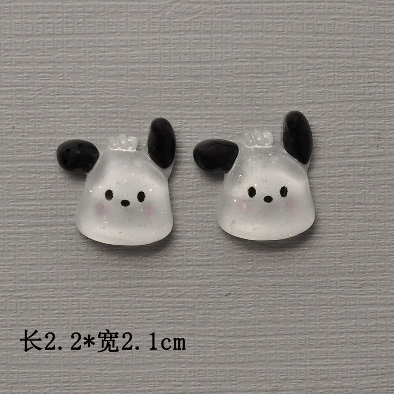 작은 투명 강아지 22*21mm