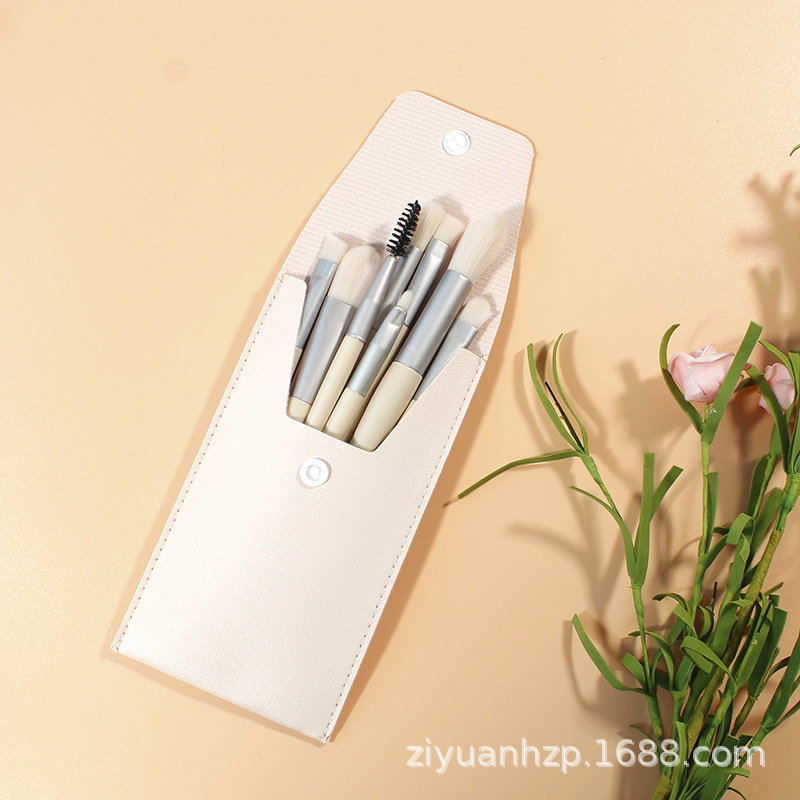 Venta directa de fábrica ocho 8 macarons maquillaje cepillo principiante portátil corrector cepillo base cepillo maquillaje cepillo conjunto completo transfronterizo