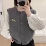 圆领宽松新款无袖马甲