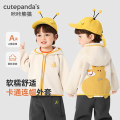 カカパンダベビー服男の子フード付きジャケット秋服春秋女の子ベビー子供カジュアルトップス子供服