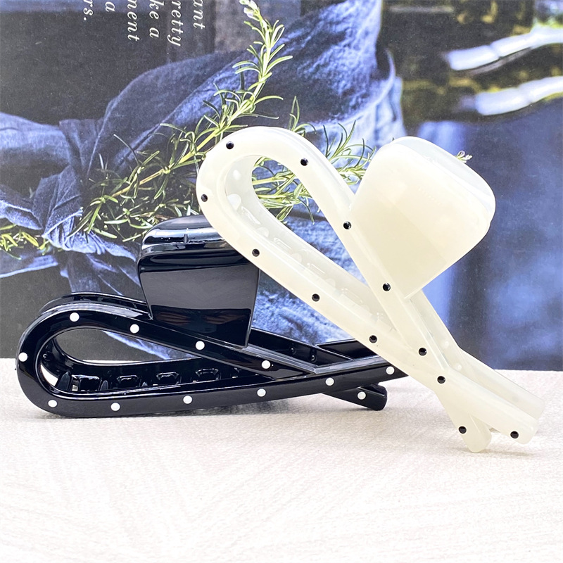 Clip de punto de onda blanco lindo japonés, moda, horquilla grande, horquilla de todo fósforo, pinza de tiburón para niña, accesorios para el cabello