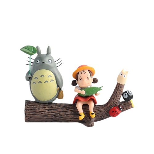 Fish tank landscaping, aquarium decoration, tree branches, tree stumps, corn and plum micro-landscape, Miyazaki Hayao animation My Neighbor Totoro ornaments