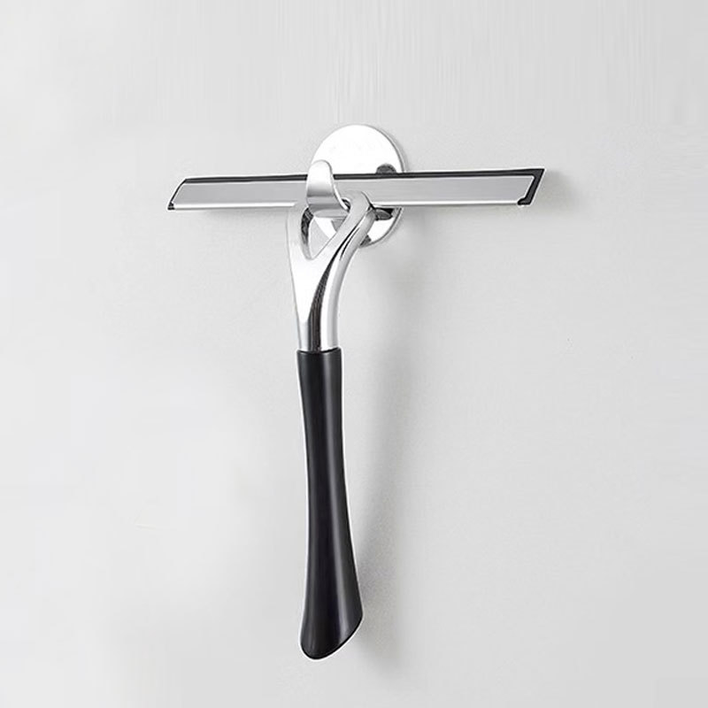 Glass Scraper Household Countertop Window Wiper Metal Scraper Mirror Silicone Wiper Cleaning Tool