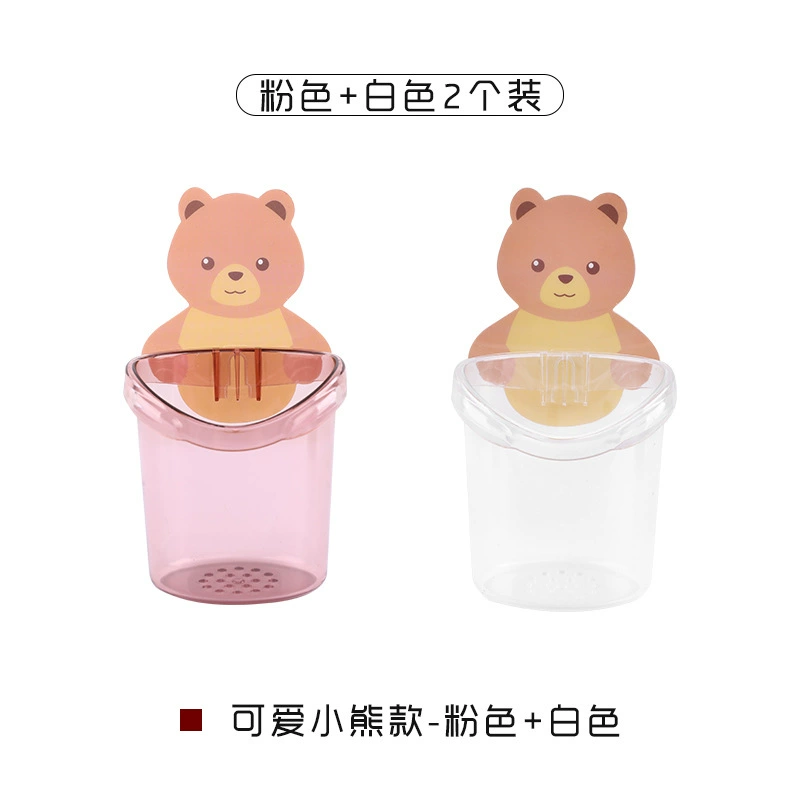 Патчинг стены Bear Cup крепления держатель чашки паста хранение стене гроботворение зубная щетка рейтинг на стене ванной