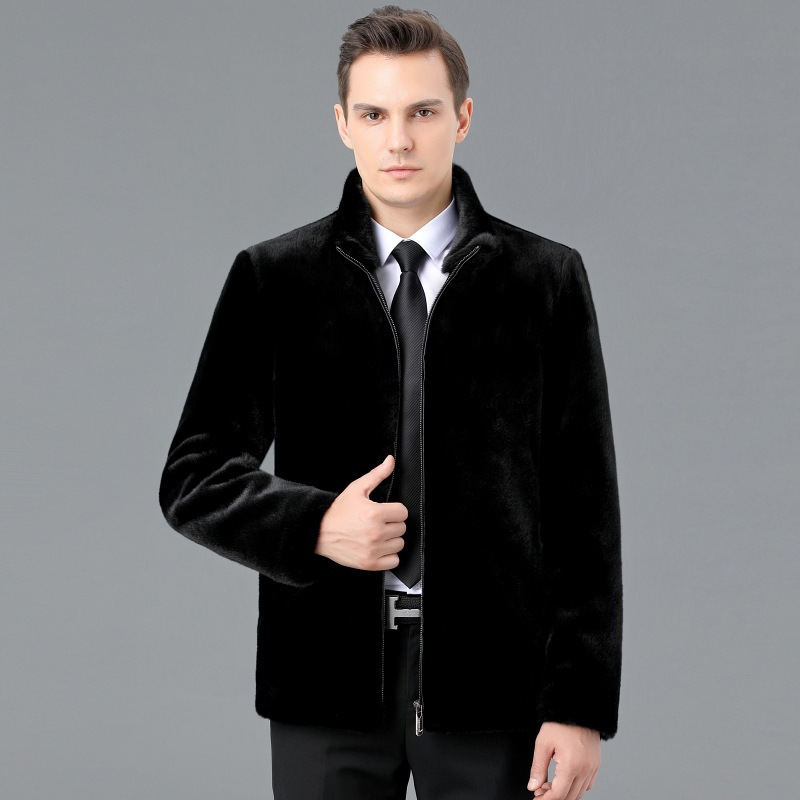 Whole Mink Real Mink Outwear Men's 202 Winter New Fur Integrated Warm Mink Velvet Outwear Classy Haining Fur Whole Mink Real Mink Outwear Men's 202 Winter New Fur Integrated Warm Mink Velvet Outwear Classy Haining Fur
