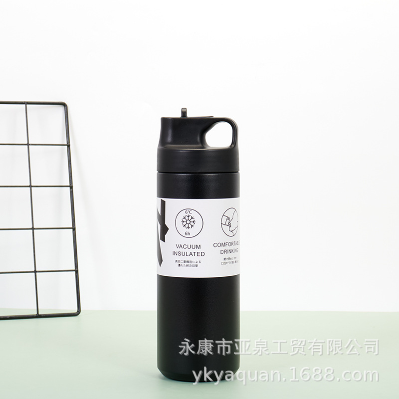 Taza de vacío de acero inoxidable de estilo japonés al aire libre mango portátil paja taza de agua taza de café portátil al por mayor