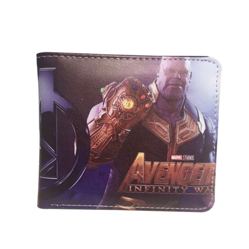 Superhéroe de dibujos animados anime periférico corto Niños estudiante masculino y femenino Cartera de dibujos animados cartera titular de la tarjeta